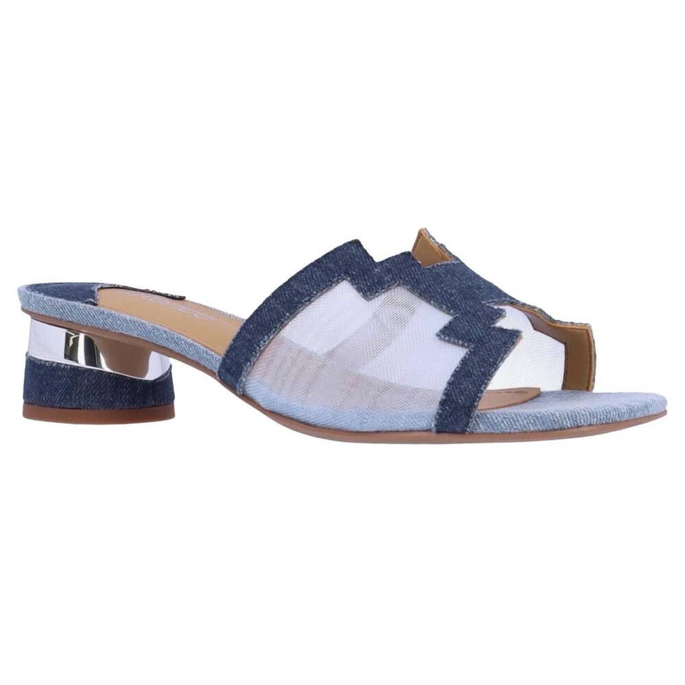NEW J. RENEE women's amorra slide sandals in blue denim
